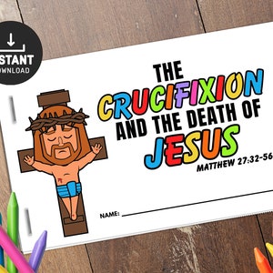 The Crucifixion of Jesus, Easter Story Craft, Easter Story Cross, Mini Books, Church Kids Activity, Sunday School Activities, Bible lesson