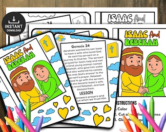 Isaak en Rebekah-miniboek: knutselen met bijbelverhalen (digitale download)