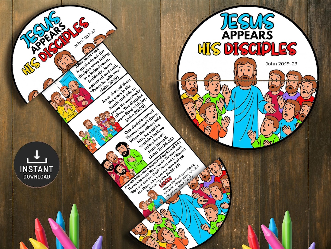 Jesus Appears to His Disciples Folding Surprise Bible Story Craft ...