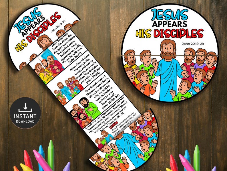 Jesus Appears to His Disciples Folding Surprise Bible Story Craft ...