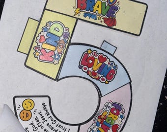 Identity in Christ Flipbook Bible Craft for Kids, Christian Activity, Memory Game, Sunday School Craft