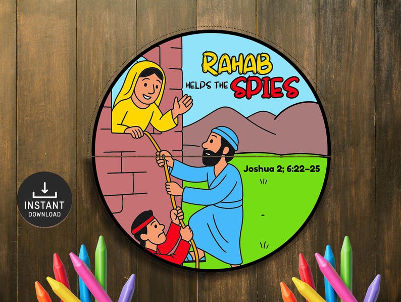 Rahab Lesson Rahab and the Spies Folding Surprise Bible Story Craft, Bible Lesson ...