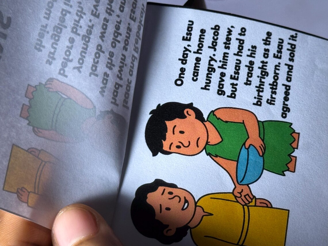 Jacob and Esau Flipbook Bible Craft for Kids, Memory Game, Sunday ...
