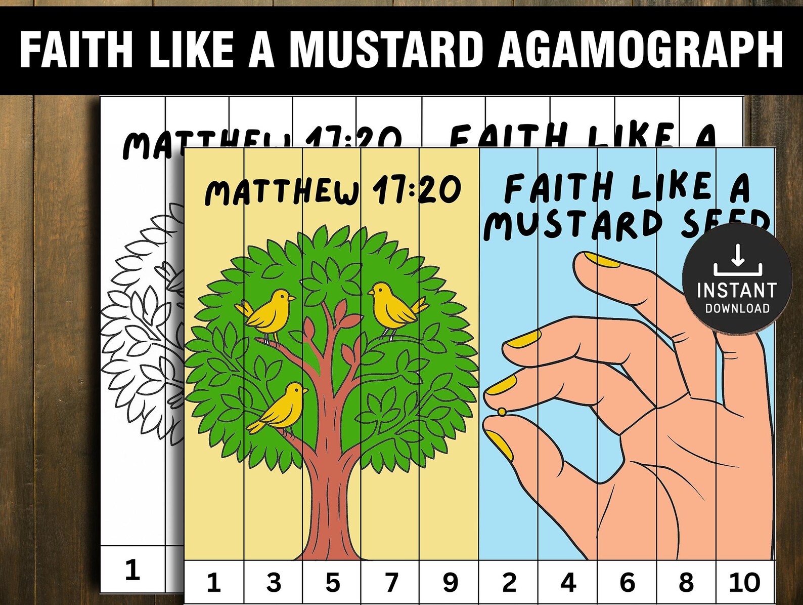 Faith Like a Mustard Seed Agamograph, Bible Story Craft, Bible Lesson ...