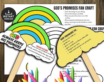 Lavoretto con ventaglio arcobaleno delle promesse di Dio, lezioni della scuola domenicale, attività biblica per bambini, lavoretto arcobaleno, attività domenicali, lezioni bibliche per bambini