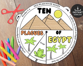 Ten Plagues Of Egypt, Coloring Wheel, Bible Activity, Kids Passover Lesson, Ten Plagues, Memory Game, Sunday School, Plagues of Egypt