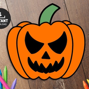 Pumpkin Craft, Fall Craft Activity, Halloween Activity, Pumpkin Template, Pattern, Kids Craft, Craft for Kids, Preschool craft, Thanksgiving