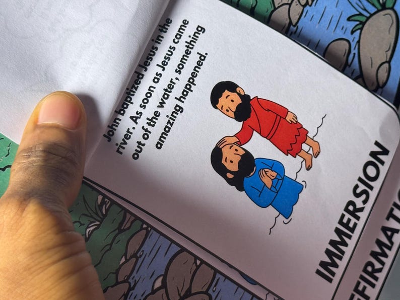 Baptism of Jesus Flipbook Bible Craft for Kids, Bible Story Activity ...