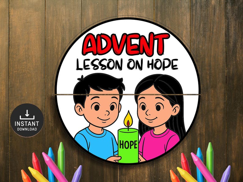 Advent Bible Lesson Craft, Hope Theme, Sunday School Activity (digital ...