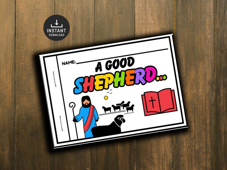 Good Shepherd Mini Book, Bible Activity, Kids Bible Lesson, Memory Game ...