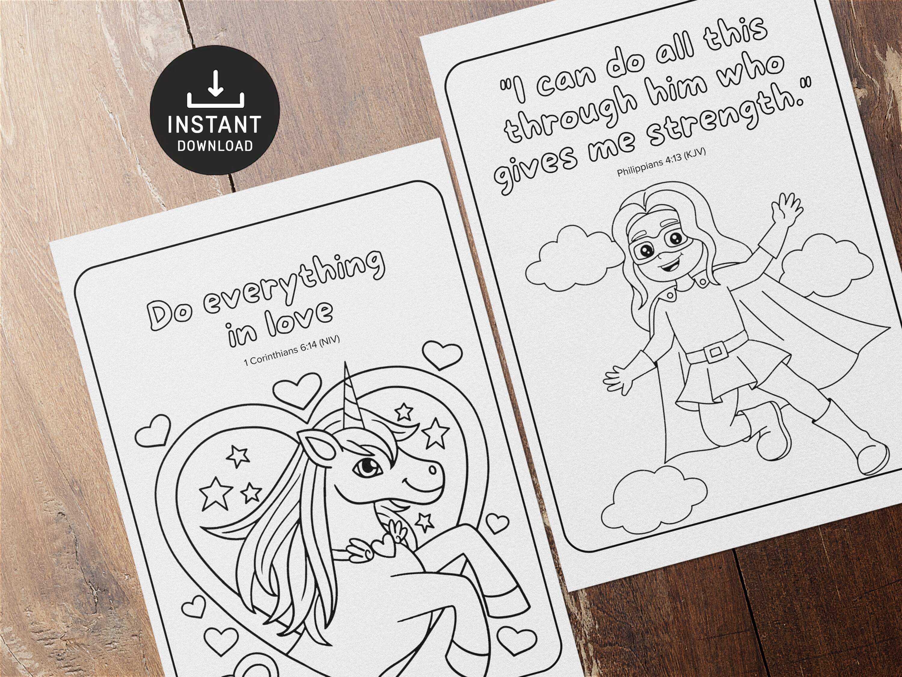Bible Verse Coloring Pages for Preschoolers Preschool Bible - Etsy