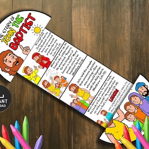 John the Baptist Bible Story Craft, Sunday School Activity (digital ...