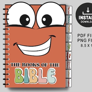 Books of the Bible Flip Book, Old and New Testament, 66 Books, Bible Memorization, Sunday School, Christian Resources