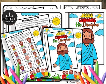 Minilivro de atividades manuais dos 12 discípulos, para a Escola Dominical (Download Digital)