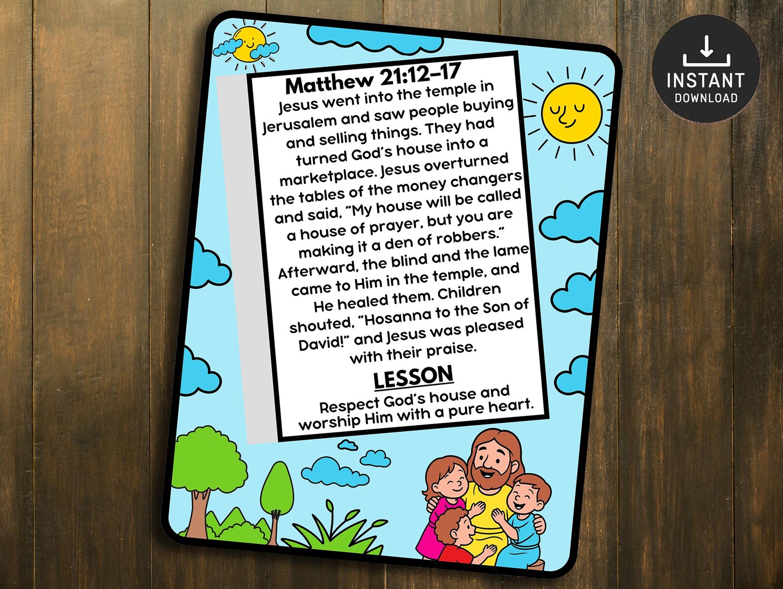 Jesus Cleanses the Temple Bible Story Craft, Sunday School Activities ...