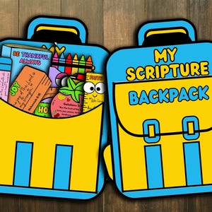 Back to School Christian Activity, Spiritual Backpack Bible Craft for Kids, Sunday School Craft, Homeschool Activity, Back to school Craft