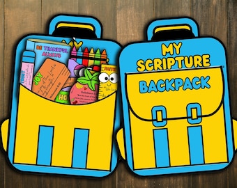 Actividad cristiana de regreso a clases, manualidad bíblica con mochila espiritual para niños, manualidad para la escuela dominical, actividad de educación en casa, manualidad de regreso a clases