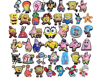 Sponge Charms - Shoe Charms - Cartoon Charms - 90's Charms - Retro Charms - Shoe Clips - PVC Charms - Gamer Charms - Shoe Accessories