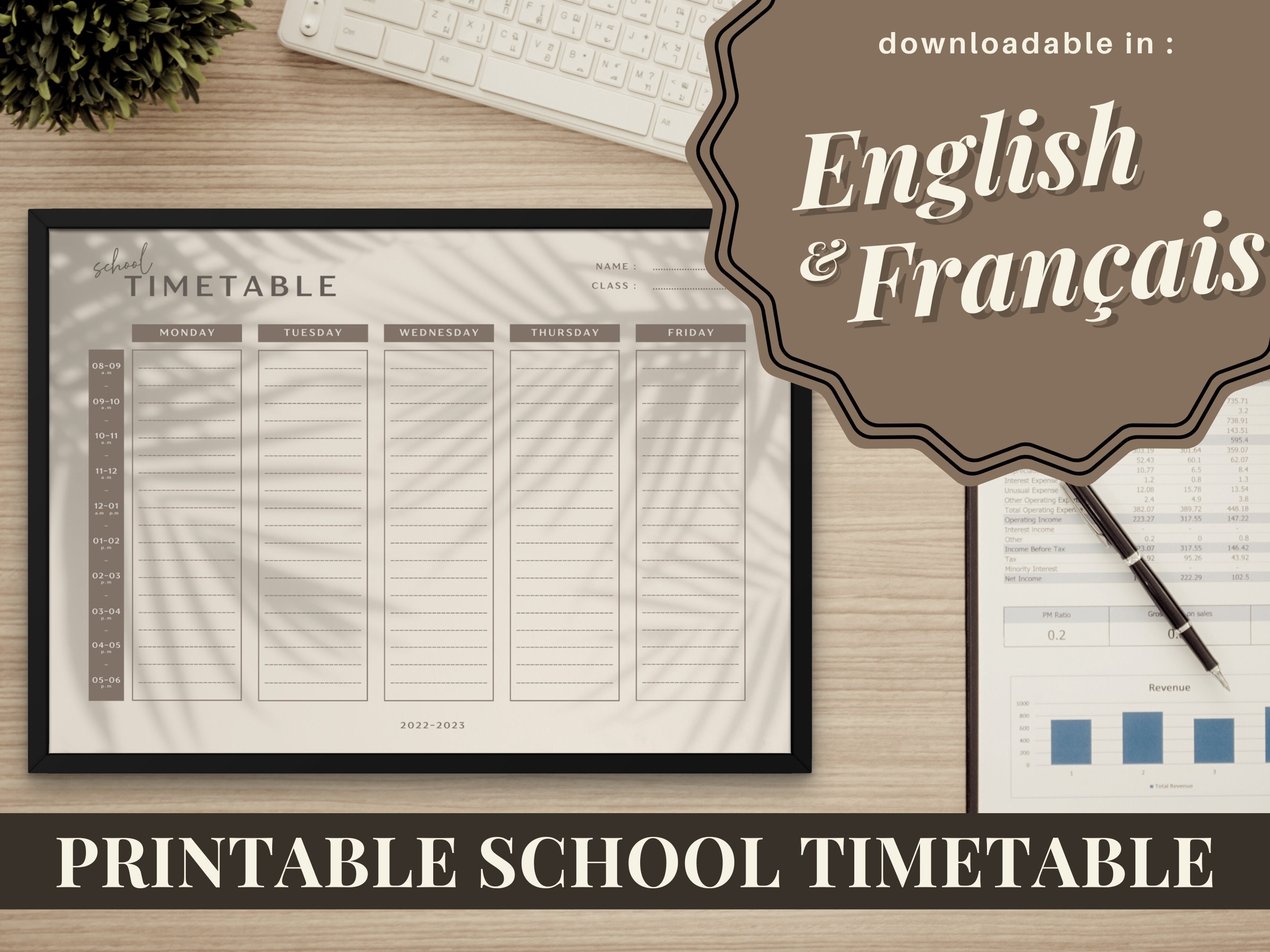 Boho School Timetable Printable • Boho School Timetable Printable - Etsy