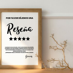 Airbnb Review Template, Airbnb Review Request, Canva Editable and Printable Template