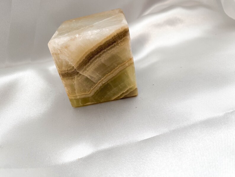 Polished Aragonite Cube: Caramel, Tan & Honey Crystal (50mm, 321g) image 9