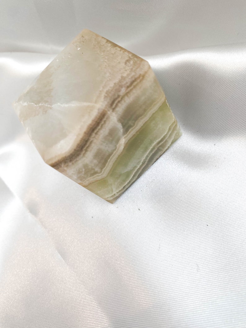 Polished Aragonite Cube: Caramel, Tan & Honey Crystal (50mm, 321g) image 3