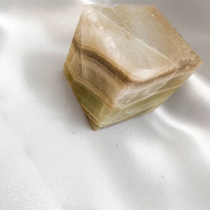 Polished Aragonite Cube: Caramel, Tan & Honey Crystal (50mm, 321g) image 5