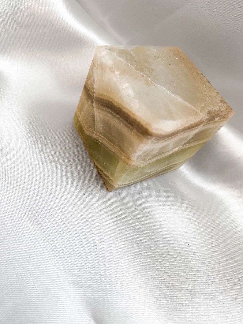 Polished Aragonite Cube: Caramel, Tan & Honey Crystal (50mm, 321g) image 5
