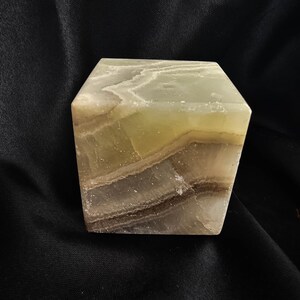 Polished Aragonite Cube: Caramel, Tan & Honey Crystal (50mm, 321g) image 6