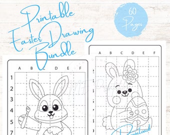 Pascua Cómo dibujar paquete imprimible -60 páginas Descarga digital - Paquete de actividades de Pascua - Páginas de actividades para colorear de Pascua - Cómo dibujar páginas