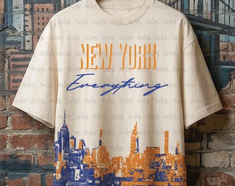 Maglietta New York Over Everything Heavyweight Skyline