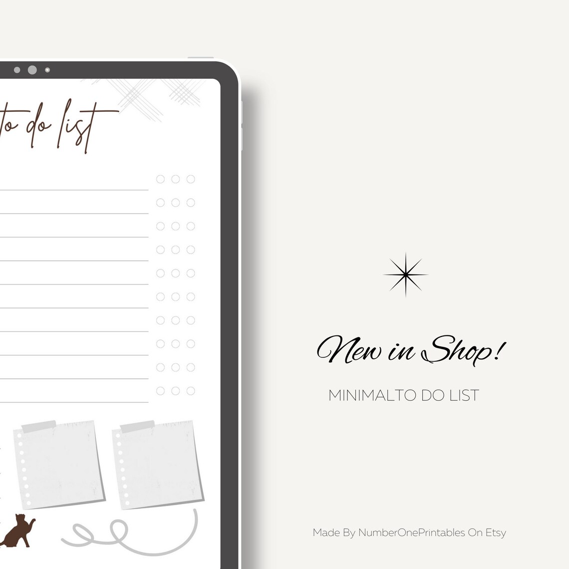 Minimal to Do List Printable, Basic Tasks List Template, Productivity ...