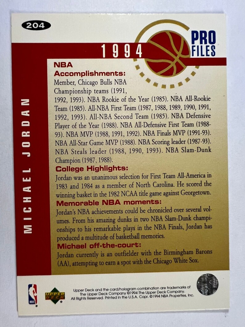 Upper Deck 9394 Collectors Choice 1994 204 
