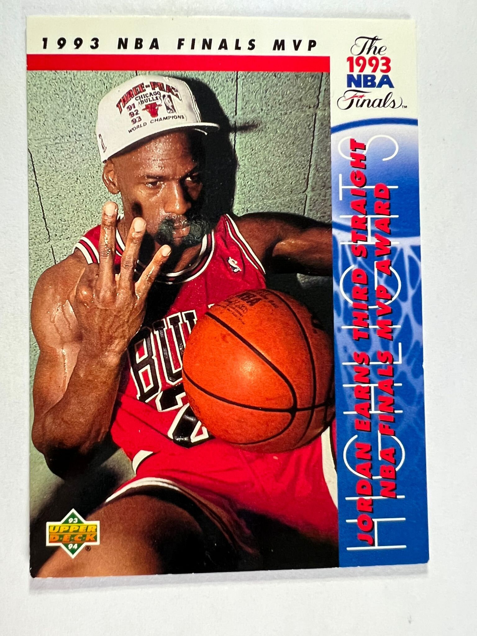 Upper Deck 9394 Basketball Card 1993 204 NBA Finals MVP Michael Jordan Etsy