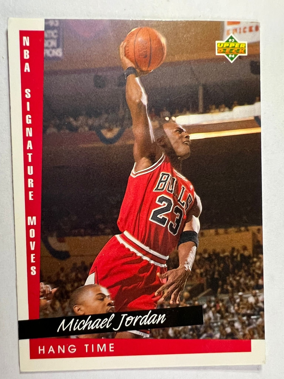 Upper Deck 9394 Basketball Card 1993 237 NBA Signature Moves Michael Jordan Hangtime Etsy