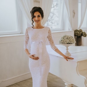 Abito casual premaman "Zara" abito da sposa premaman, abito in pizzo premaman, abito fotografico premaman, abito da sposa premaman