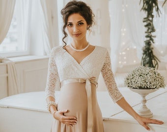 Maternity casual dress "Dalma" maternity wedding dress, maternity lace dress, maternity photography dress, maternity bridal dress