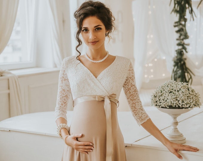 Summer Bridal Gown,ivory Maternity Dress,ivory Wedding Dress,lace ...