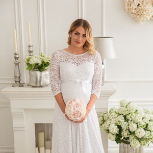Maternity casual dress "Odett"  maternity wedding dress, maternity lace dress, maternity photography dress, maternity bridal dress
