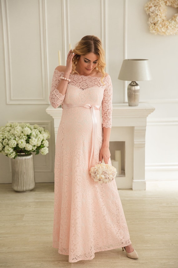 lace fitted maternity dress Maternity Casual Dress 