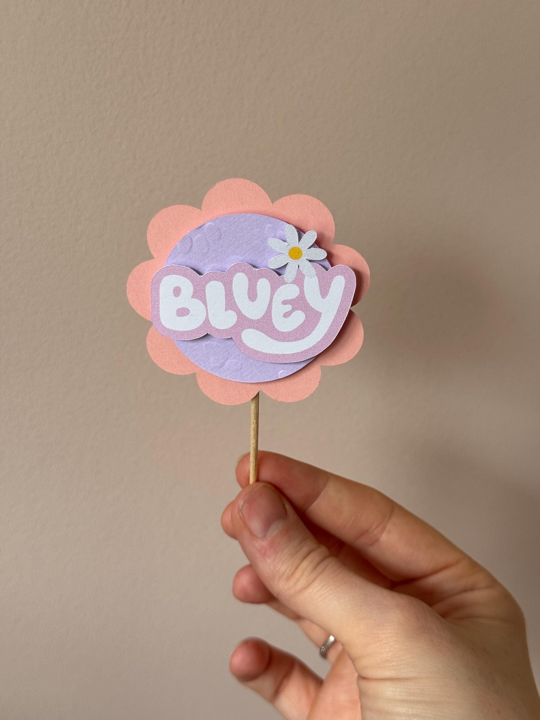 Bluey Twoey Happy Birthday Cake topper