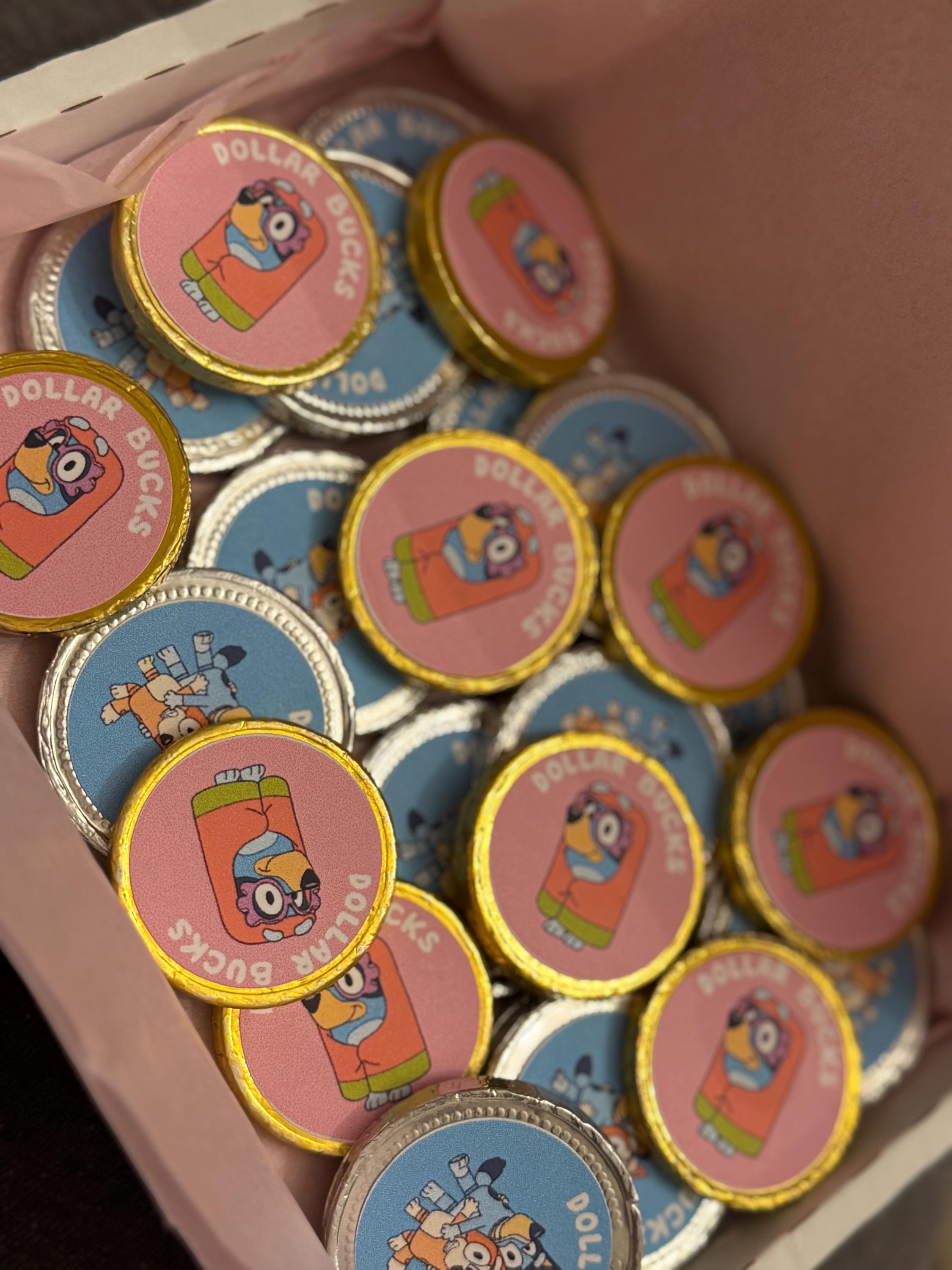 Bluey Coin Sticker Chocolate Mix