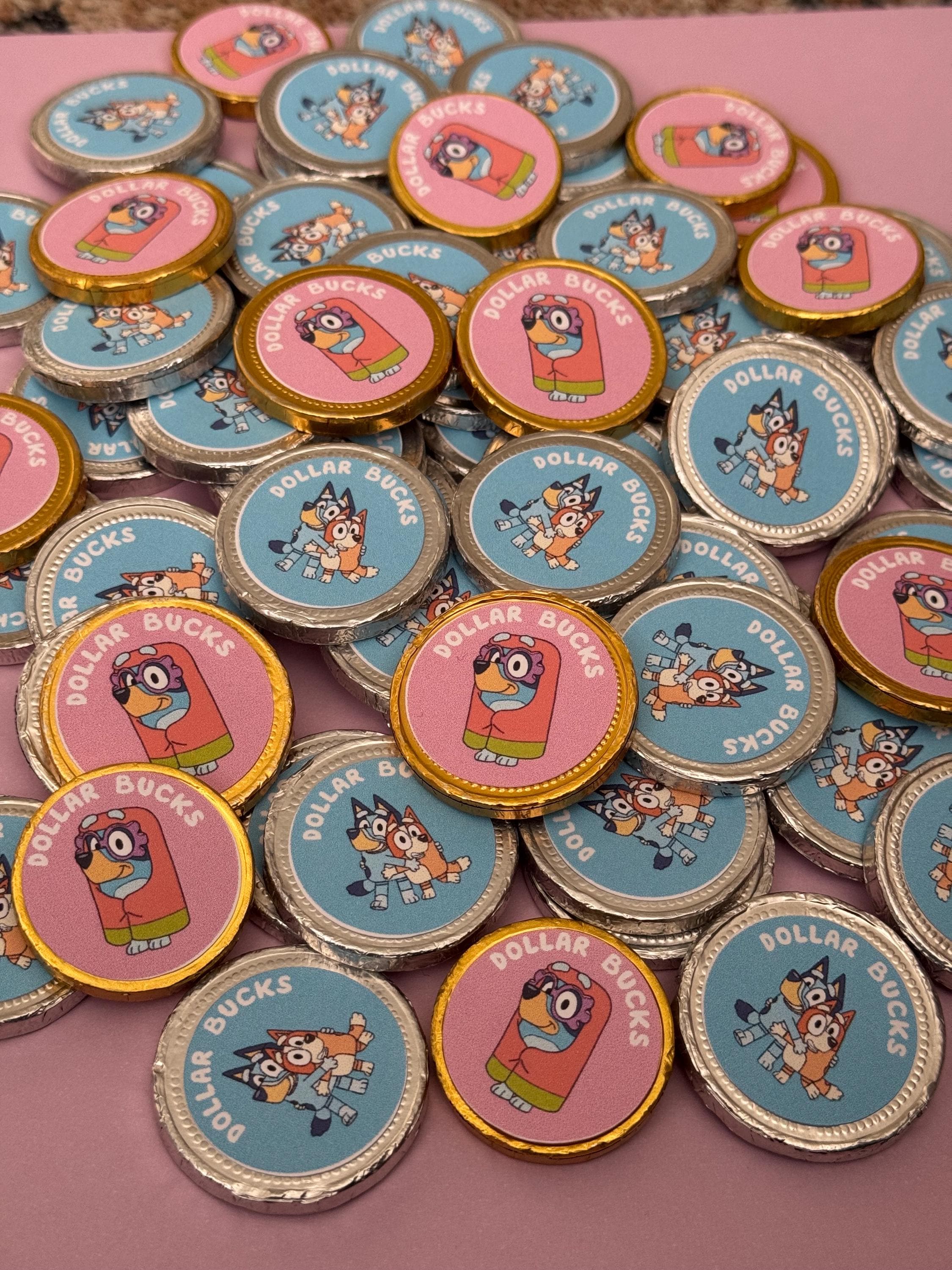 Bluey Coin Sticker Chocolate Mix