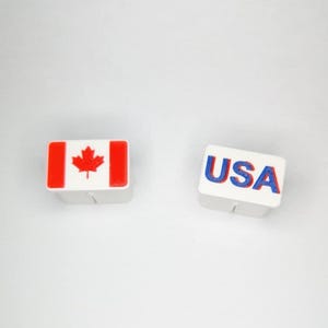 Canada Flag & USA Hockey Stick Toppers – Custom 3D Printed Hockey Accessories