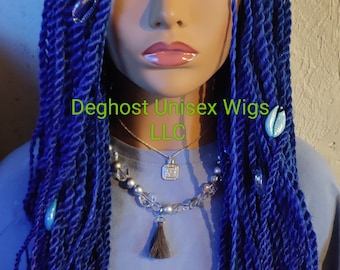 Peluca de Encaje "Sirena Azul Hielo"