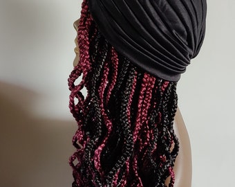 Banda de peluca trenzada con turbante