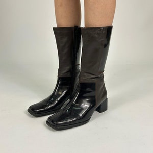 Dark Brown Mid Calf Polished Preloved Boots image 1