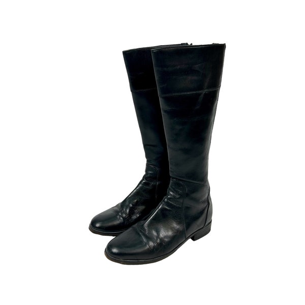 Buffalo Black Knee High Genuine Leather Y2K Preloved Boots