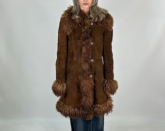 Stunning Brown Genuine Leather Winter Penny Lane Preloved Coat