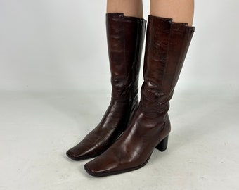 Brown Mid Calf Warmed Y2K Preloved Boots